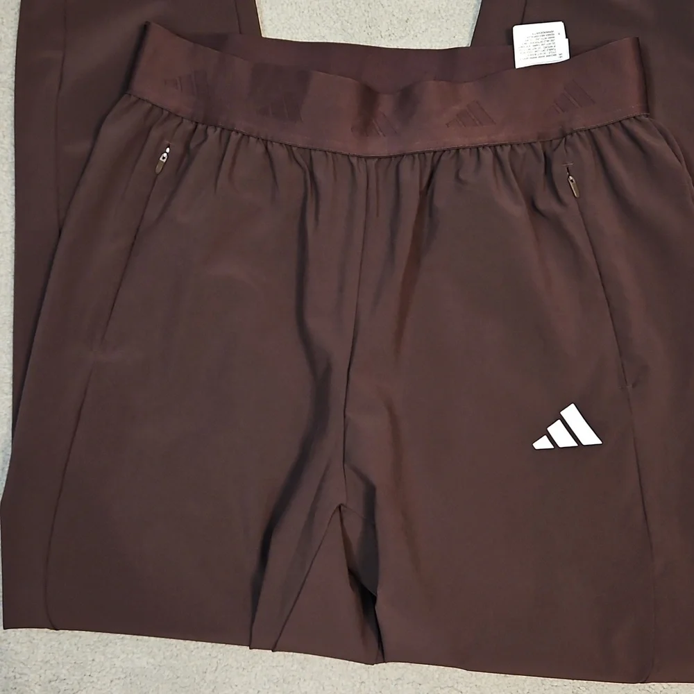 Adidas Womens Chocolate Brown Track Jacket And Matching Pant Set - Picture 3 of 5
